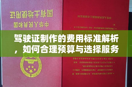 温州驾驶证制作的费用标准解析，如何合理预算与选择服务
