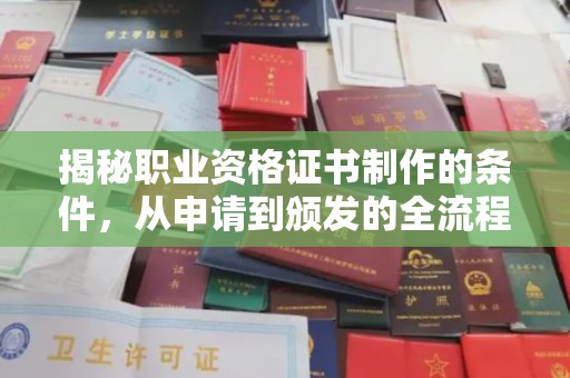 温州揭秘职业资格证书制作的条件，从申请到颁发的全流程解析