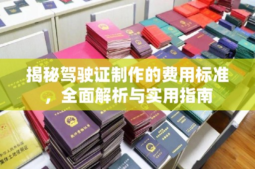 温州揭秘驾驶证制作的费用标准，全面解析与实用指南