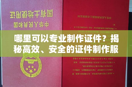 温州哪里可以专业制作证件？揭秘高效、安全的证件制作服务