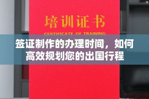 温州签证制作的办理时间，如何高效规划您的出国行程