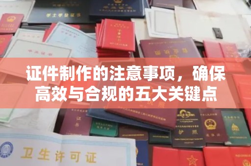 温州证件制作的注意事项，确保高效与合规的五大关键点