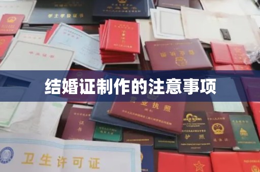 温州结婚证制作的注意事项